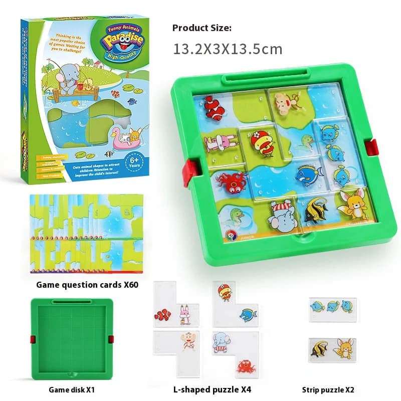 Jeu de société Puzzle Animal Park pour enfants, jouet d'intérieur interactif, outil d'enseignement, 