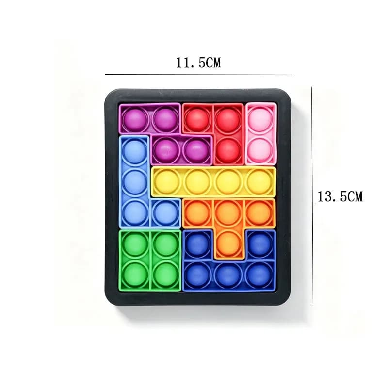 Jeu de blocs de construction en silicone Push Bubble Fidget, jeu de puzzle éducatif, jouets sensorie