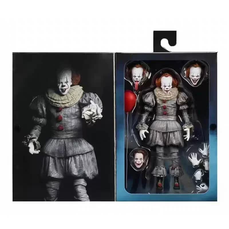 Figurine Neca Pennywise Joker, modèle classique du clown IT de Stephen King, jouet d'horreur d'Hallo