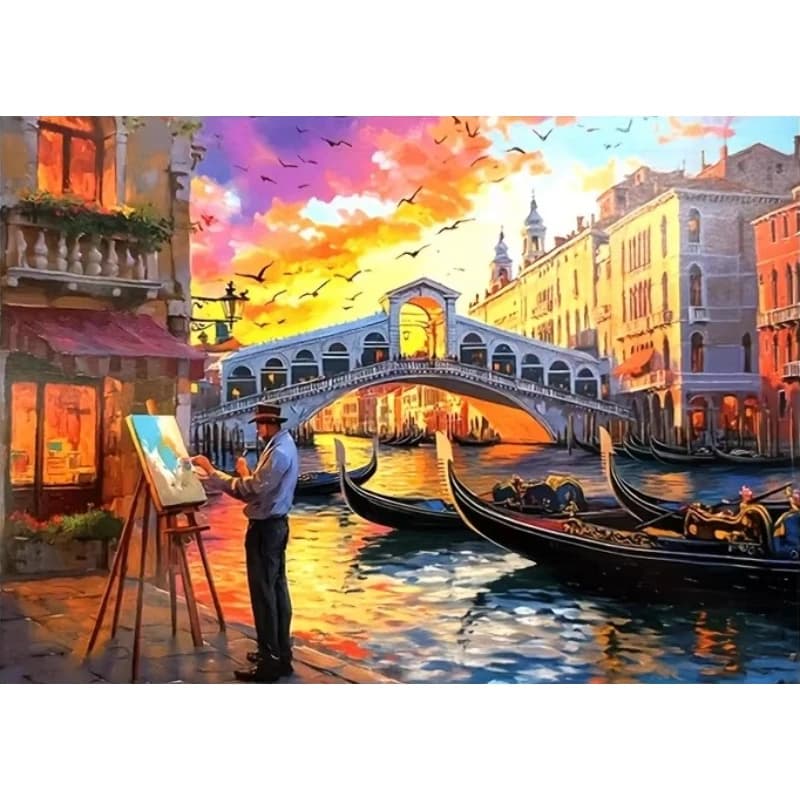 Puzzle d'art premium pour adultes, 500/1000/1200/2000 pièces, thème artiste de Venise, cadeau relaxa
