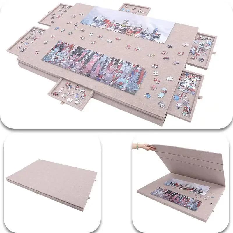 Table de Puzzle Portable avec 6 tiroirs de rangement, grande capacité pour l'éducation et le rangeme