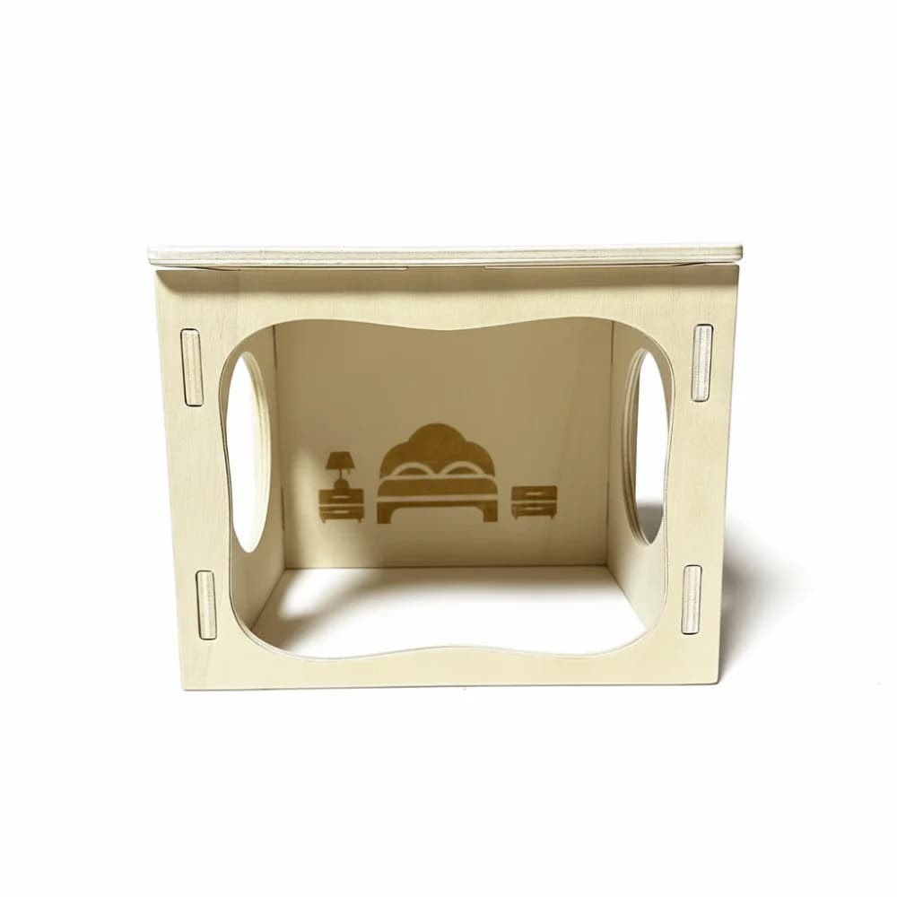 Structure d'escalade en bois pour hamster, maison pour hamster résistante aux morsures, villa pour h