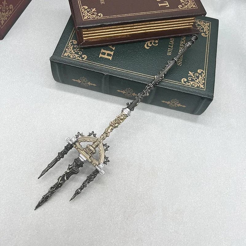 30cm Mohg, Seigneur du Sang 1:6 Figurine Accessoire ER Jeu Réplique Métal Trident Arme Modèle Collec