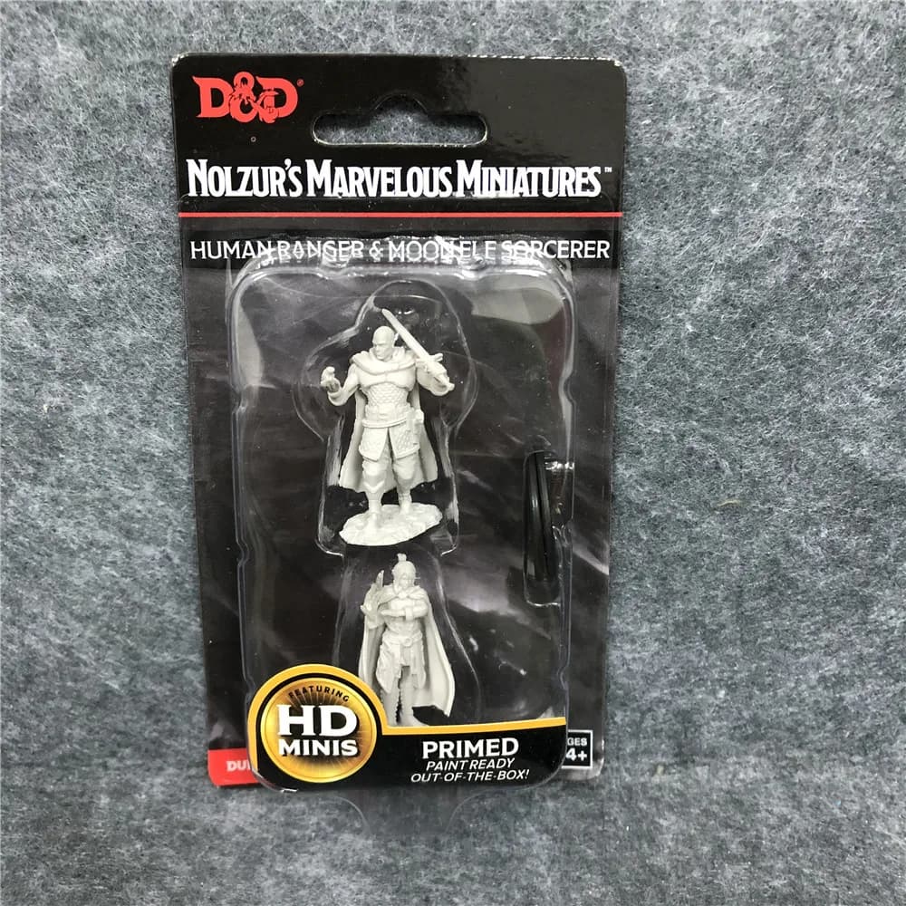 HD Minis jeu de société Figure Ranger elfe sorcier nain Cleric Rogue druide Nolzur merveilleuses Min