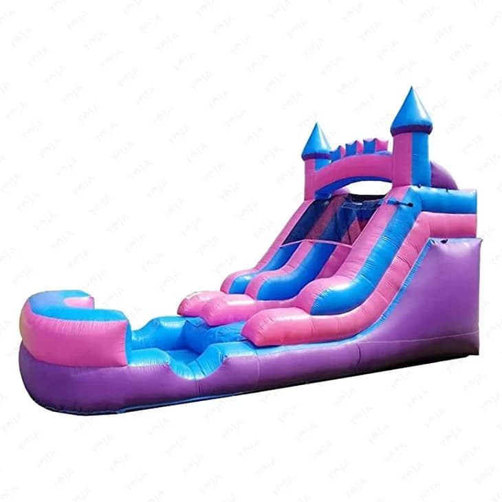 Aire de jeux intérieure princesse rose 21 'L X 9'W X 12'H, pour toboggan gonflable, piscine d'eau po