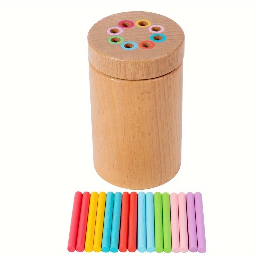 Documents d'apprentissage Montessori en bois pour tout-petits, jouets de tri, jeux d'association, dé