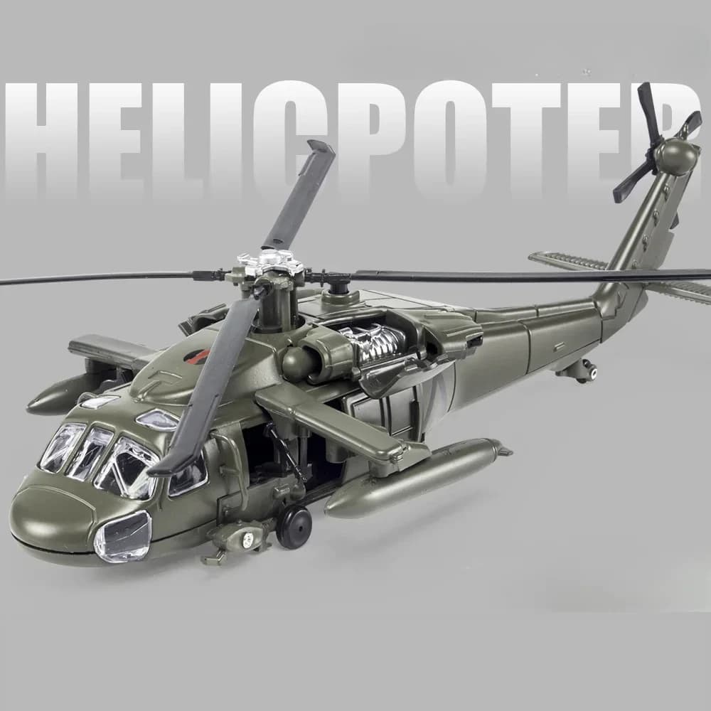 Hélicoptère armé Black Hawk ﻿ Et Apache hélicoptère armé alliage modèle affichage ornements cadeaux 
