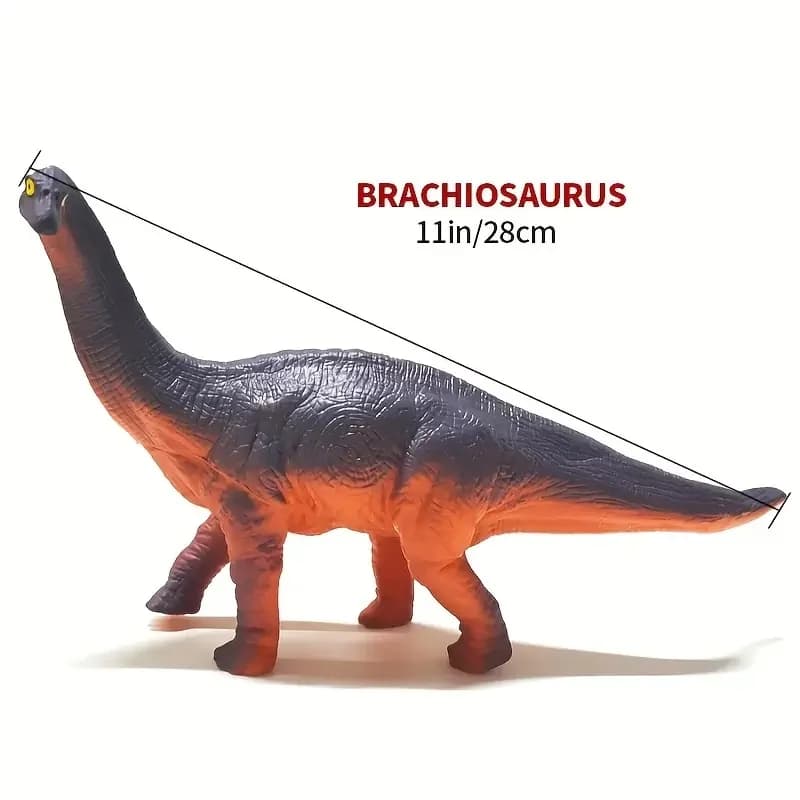 Jouet dinosaure en caoutchouc souple pour enfants (pièce unique)-Tyrannosaure/Raptor/Acantosaure/Pte