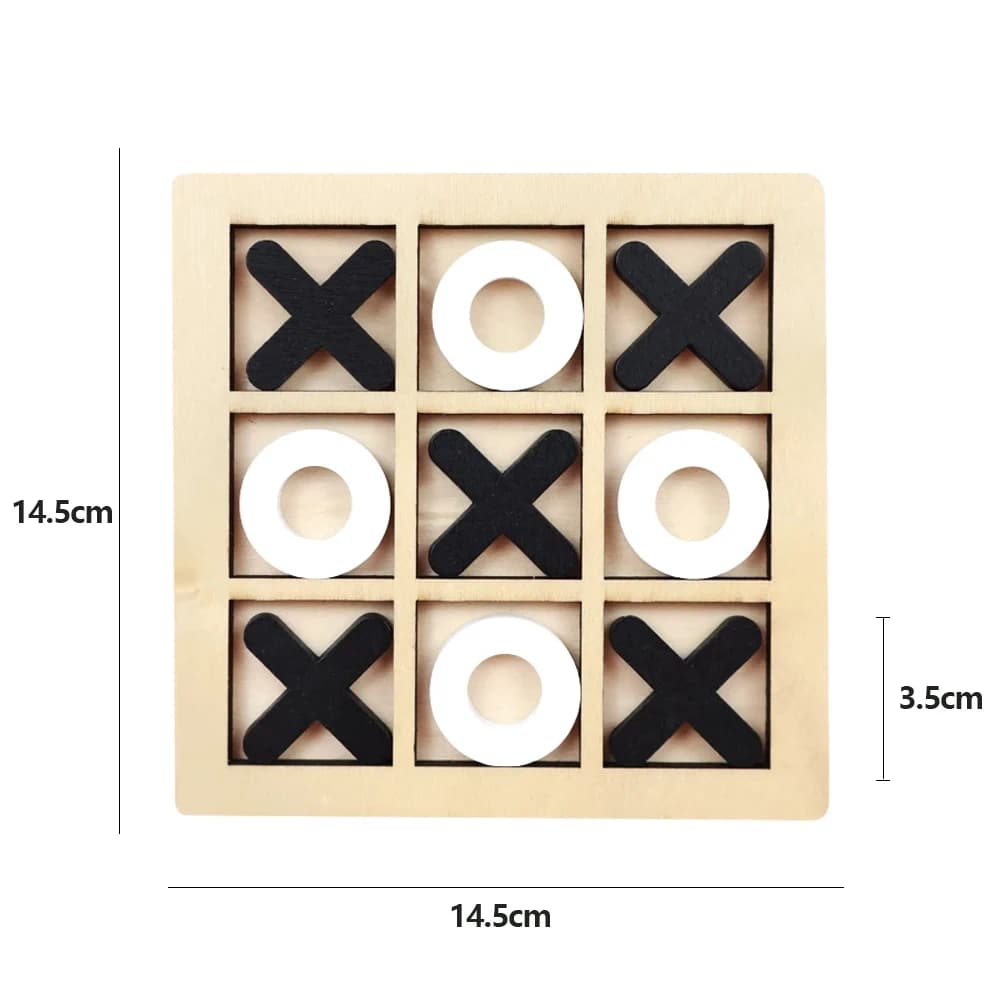 XO Tic Tac Parker Jeu pour Enfants, Mini Échiquier, Interaction Puzzle, Entraînement Montessori, Jou