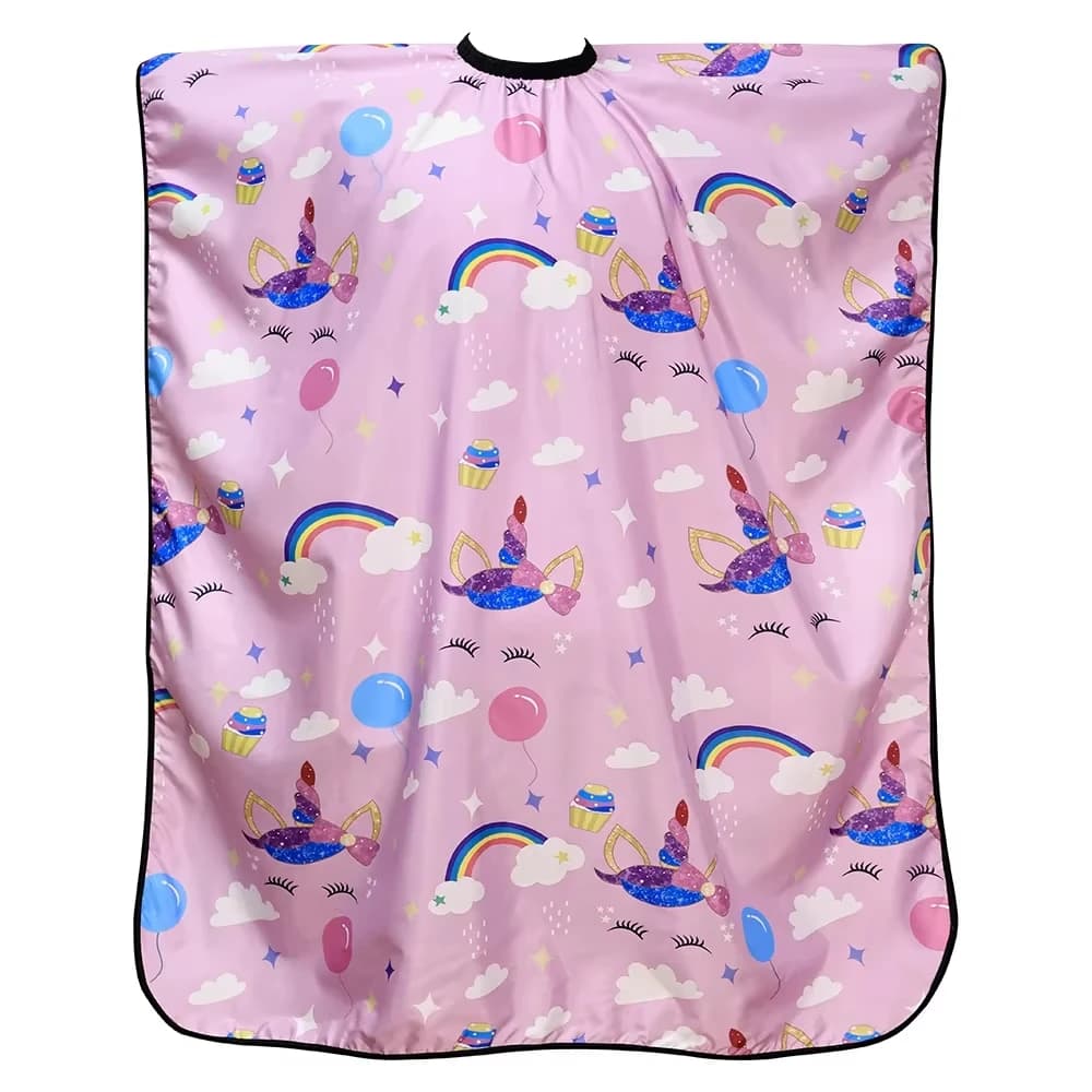 Cape de coiffure pour enfants, dessin animé mignon, robe de coiffure, salon de coiffure, tissu de co