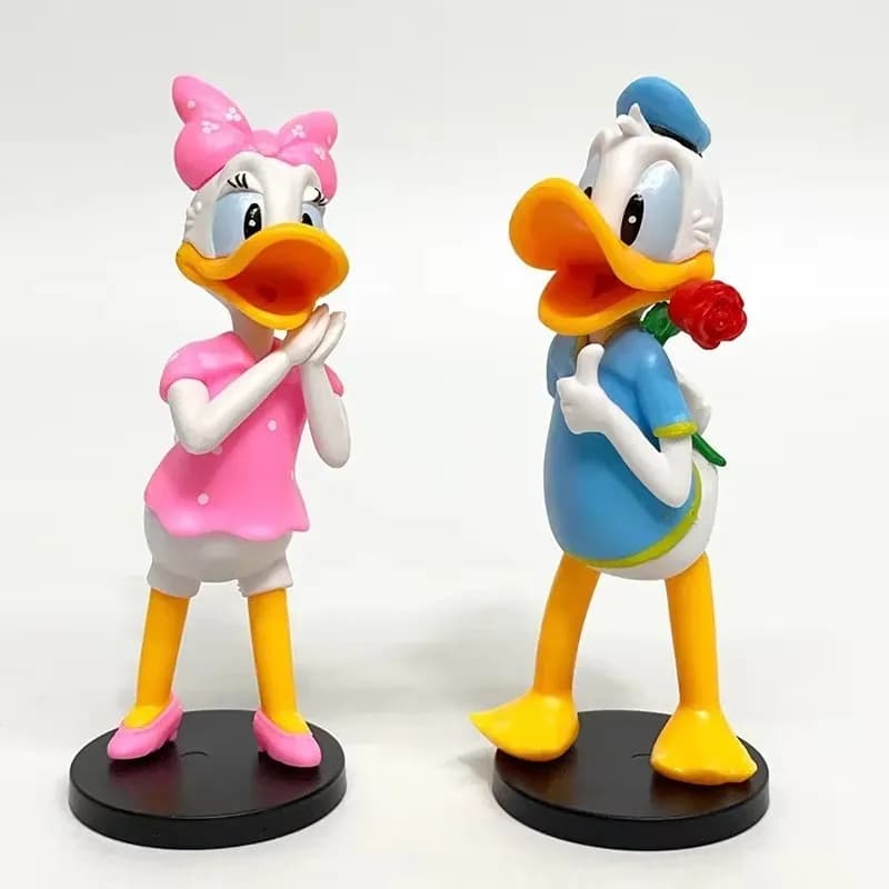 Figurine de dessin animé Mickey Minnie Donald Duck, modèle de jouet, décoration de gâteau, cadeau po