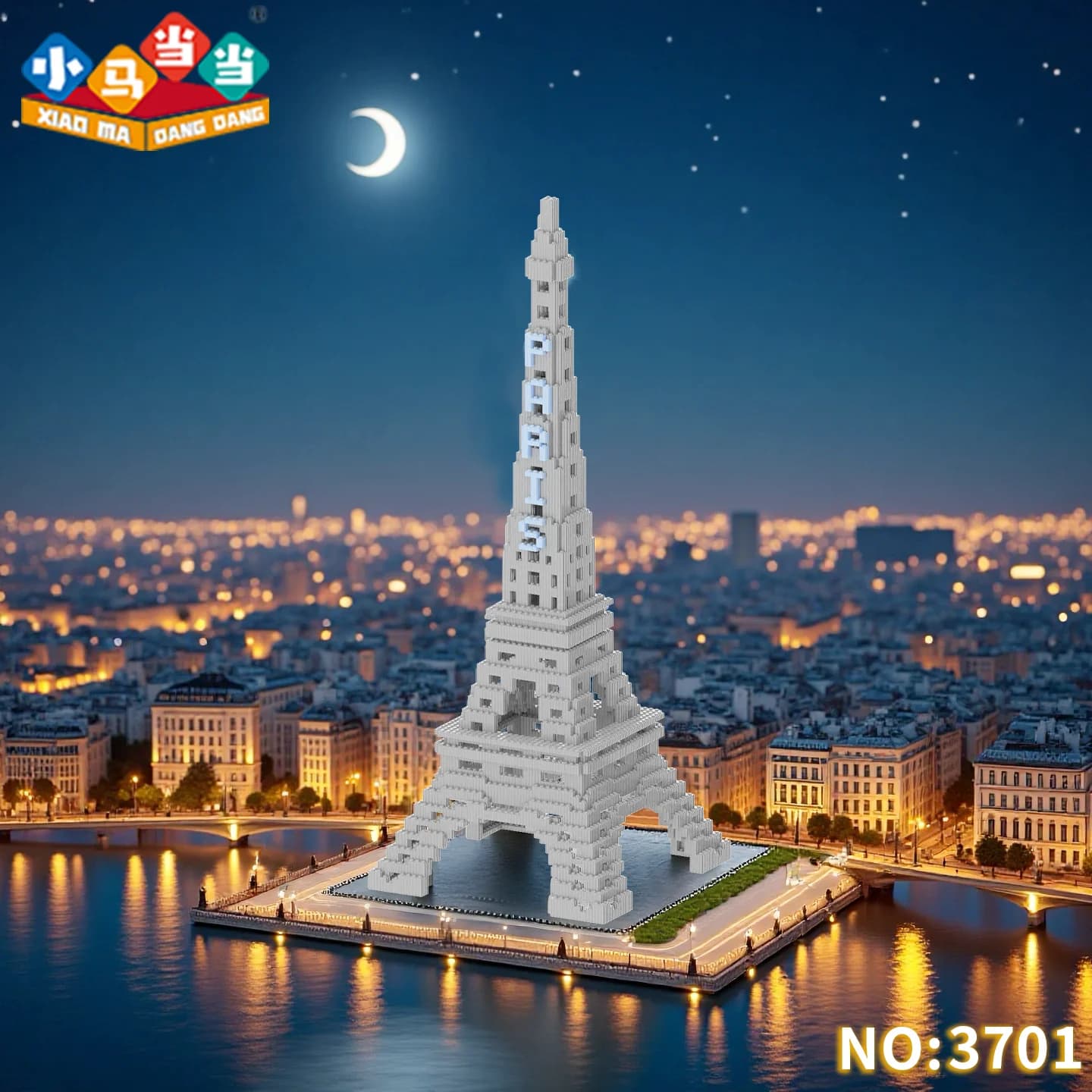 Modèle de la Tour Eiffel super grand format 78 cm, blocs de construction créatifs, jouet d'assemblag