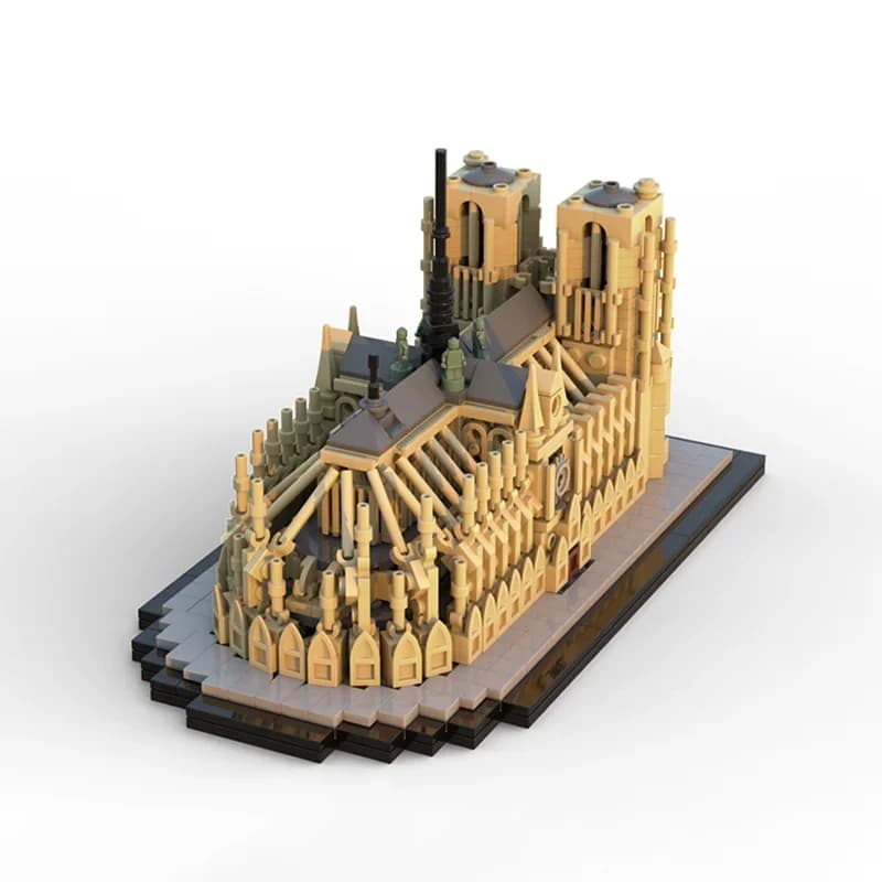 Nouveau modèle de construction en briques de l'Architecture Mondiale Célèbre Notre-Dame de Paris 1:8