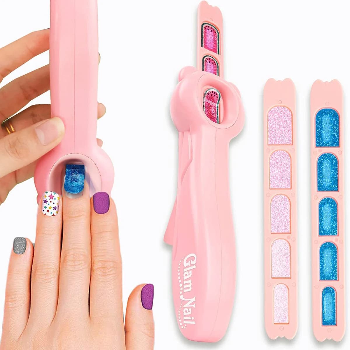 Ensemble d'autocollants d'art d'ongle de princesse pour les filles, machine à ongles pour enfants, j