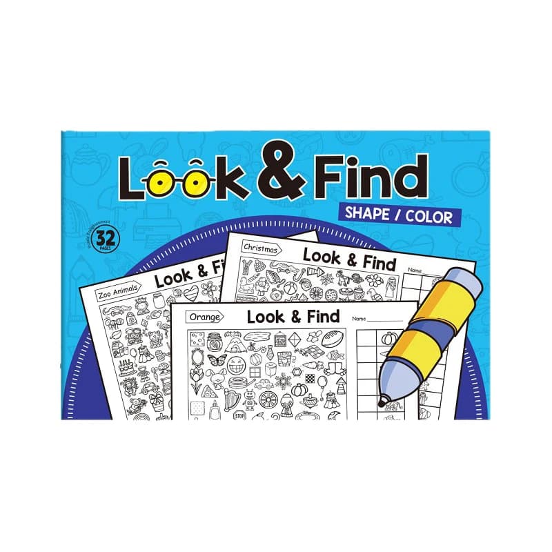 Jeu de recherche d'articles pour enfants, améliore la perception visuelle, livre de coloriage amusan