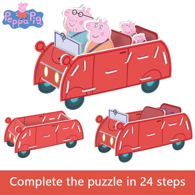Peppa Pig 3D Puzzle modèle Puzzle jouet pour garçons et filles de plus de 3 à 6 ans Puzzle pour enfa