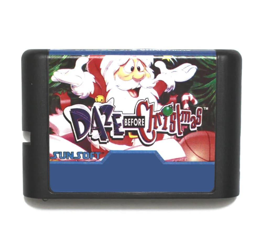 Daze Before Christmas Carte de jeu MD 16 bits pour consoles Sega MegaDrive Genesis 16 bits