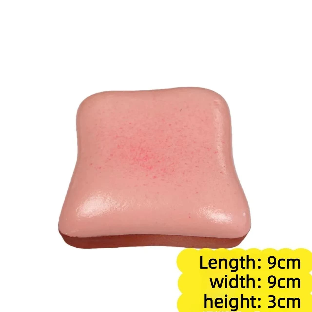 Jouet sensoriel anti-stress souple en forme de pain toast simulé, à rebond lent, pour adultes