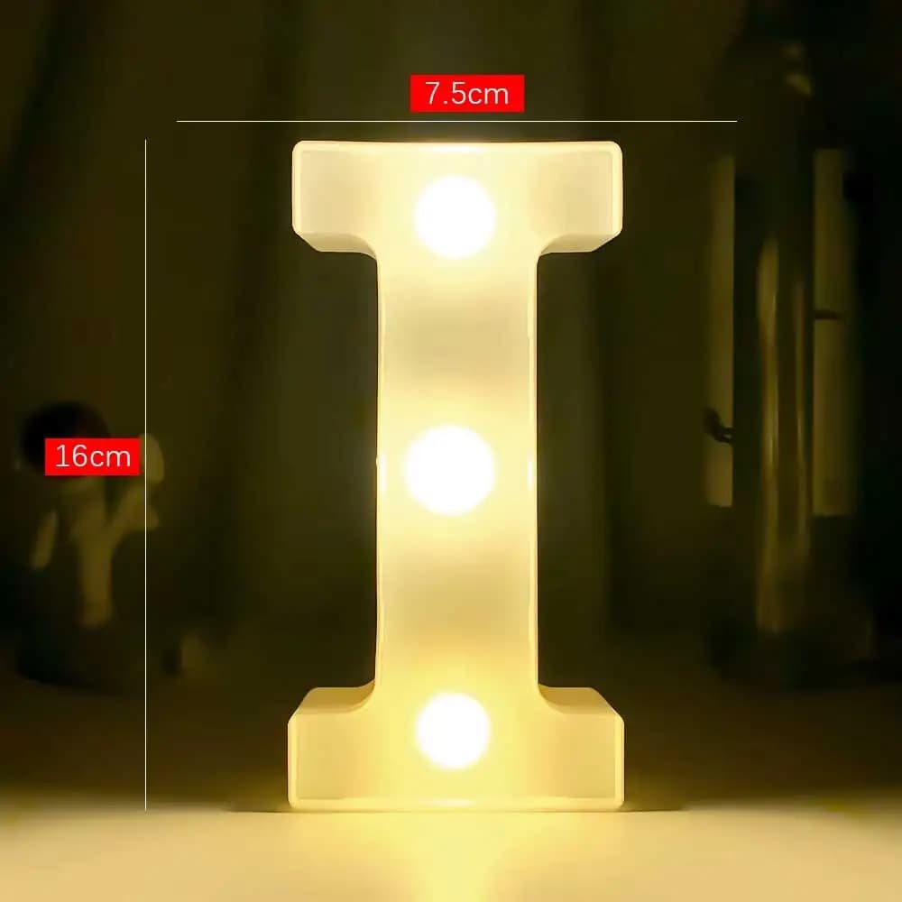 Alphabet lettre LED lumières lumineux numéro lampe batterie chaude veilleuse pour la maison mariage 