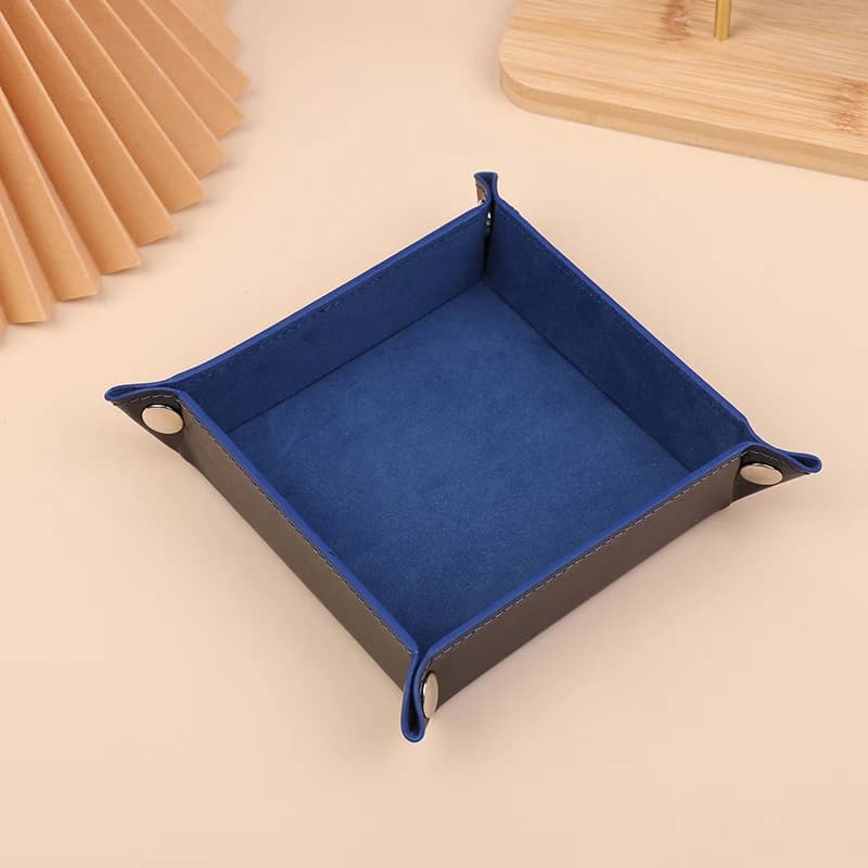 [GYM] boîte à clés en cuir PU plateau à dés pliant boîte plateau de jeu de dés pour jeu de rangement