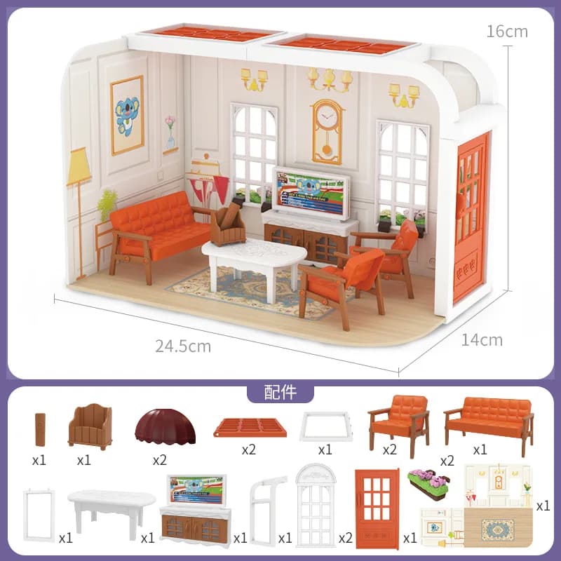 Articles miniatures, accessoires et meubles pour maison de poupée, Mini ensemble de jouets, scène de