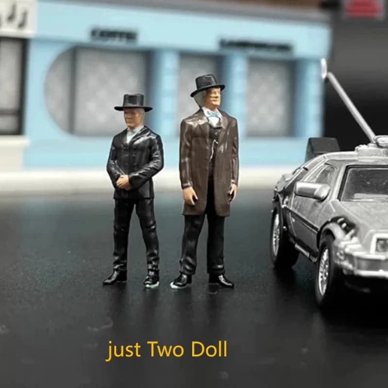 Voiture miniature en métal MJ 1:64 DeLorean DMC-12 de la série À l'avenir, modèle réduit en alliage,