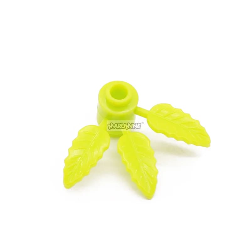 MARUMINE – briques MOC 3x3 feuilles de bambou, 200 pièces, blocs de Construction, pièces, tige d'arb