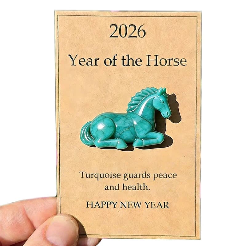 Petit cheval de poche, cheval en cristal porte-bonheur, symbole de force, nouveaux départs 2026, un 