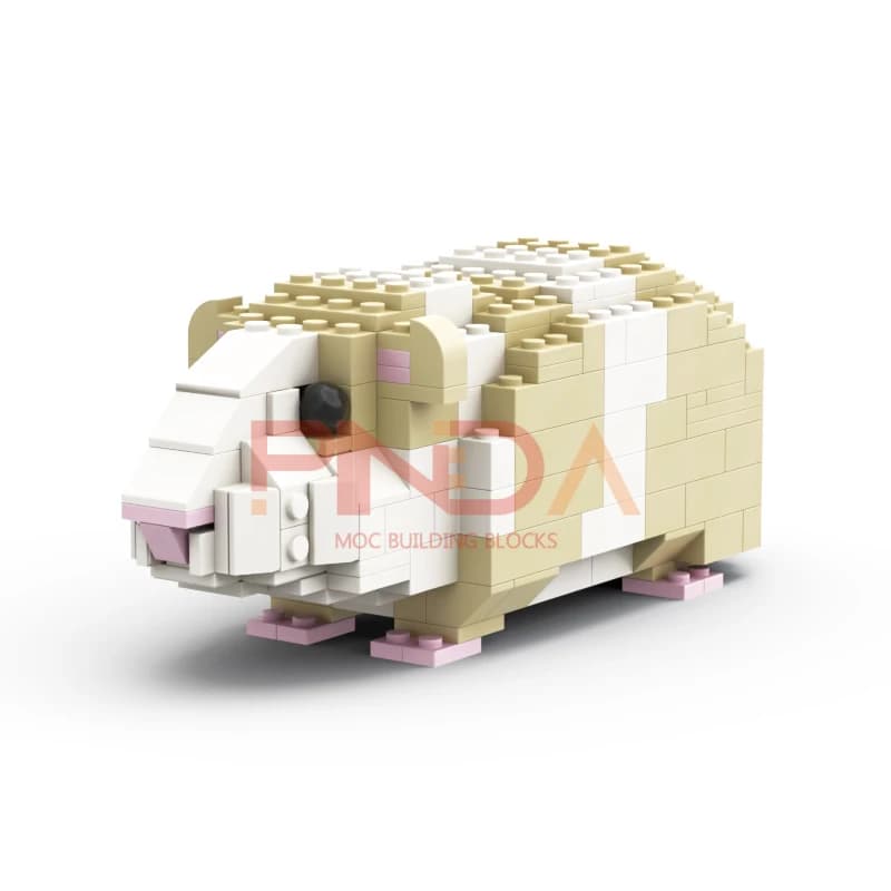 Ensemble de blocs de construction de cochon d'inde, 205 pièces, animaux de compagnie mignons, brique