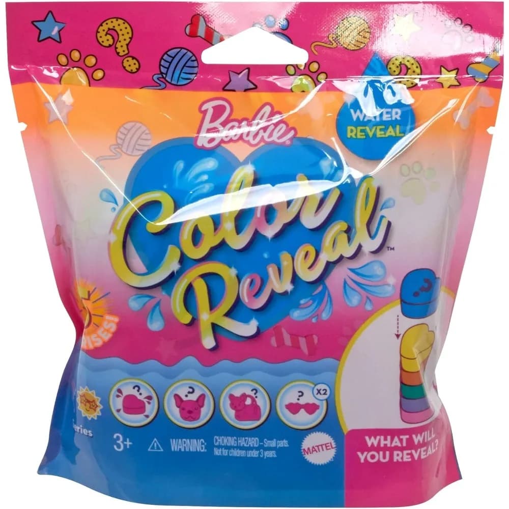 Assortiment d'accessoires originaux pour animaux de compagnie Barbie Color Reveal, jouets Surprise p