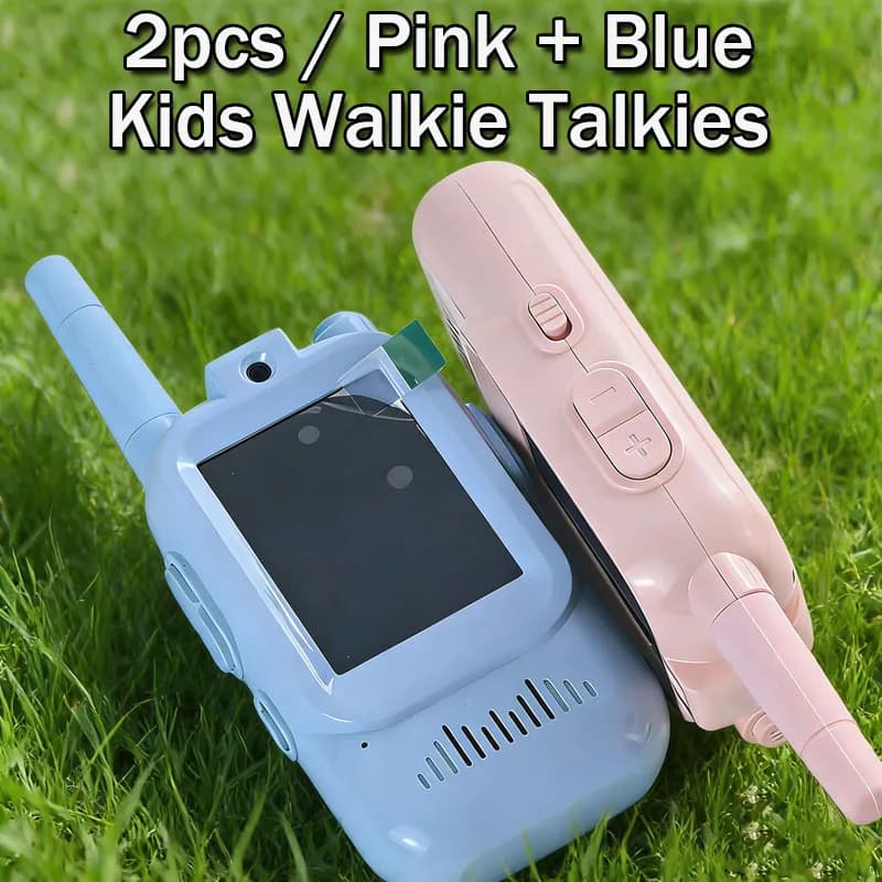 Lot de 2 talkies-walkies vidéo rechargeables pour enfants, jouets d'intérieur et d'extérieur, appel 