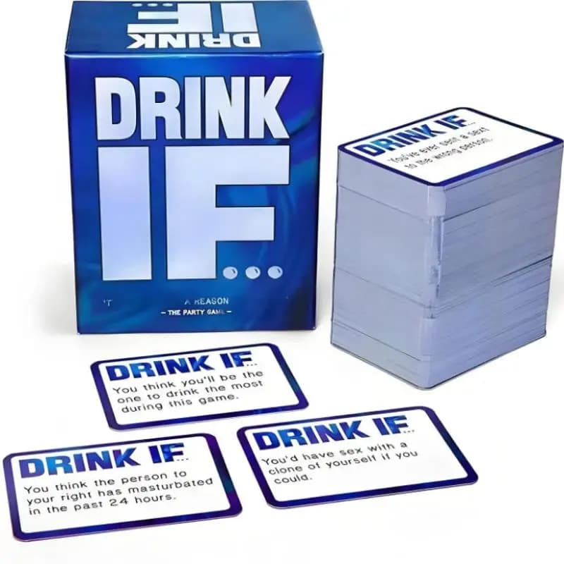 Boire si... Carte de jeu de boisson hilarante pour adultes, pour les Situations épicées, les Questio