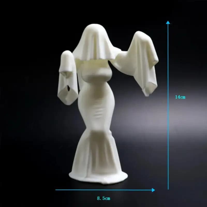 Sculpture de personnage imprimé en 3D pour mariée fantôme d'halloween, modèle créatif de Figurine de
