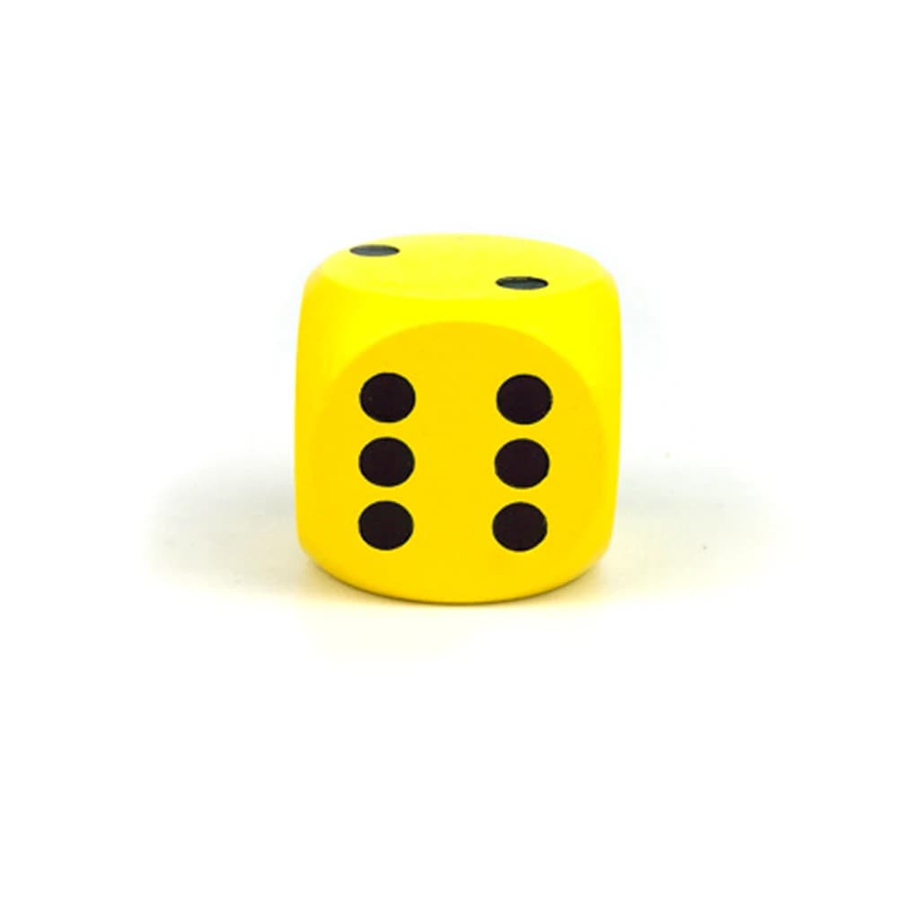 Dés en bois de grande taille 5cm, accessoires de jeu de divertissement arrondi à points solides colo
