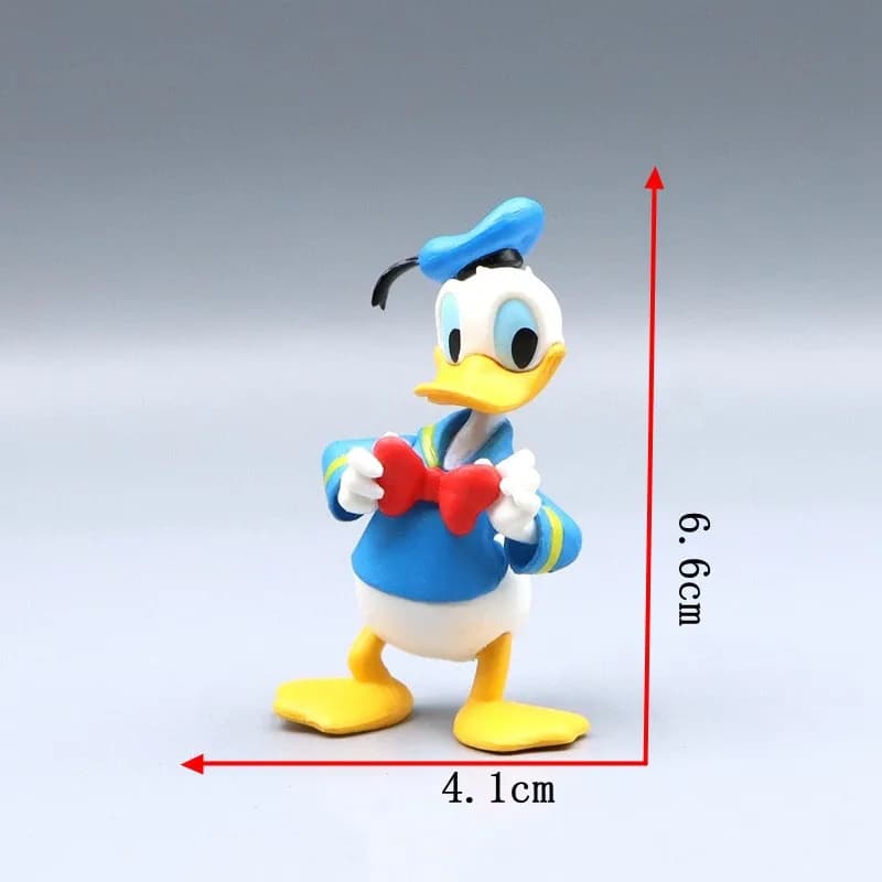 Mini figurine Disney Mickey Mouse Donald Duck, 7cm, Collection de décoration, poupée, modèle de joue