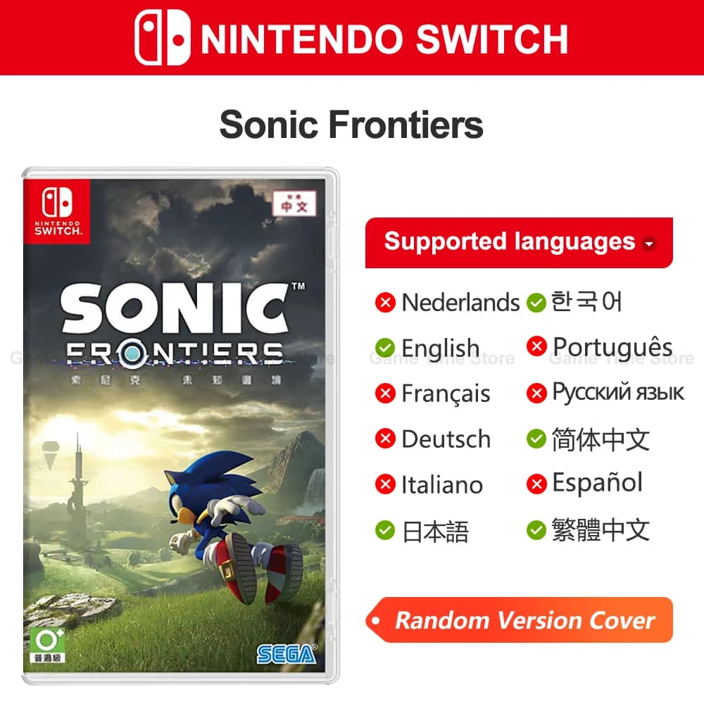 Offres de jeux Sonic Frontiers Nintendo Switch, 100% carte de jeu fongique officielle, Action Ethfor