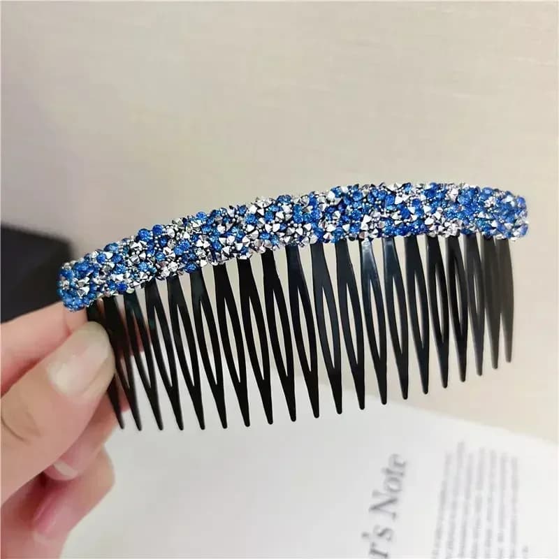 Nouvelle pince à cheveux latérale en strass scintillants pour femme, fixation pour mèches rebelles, 