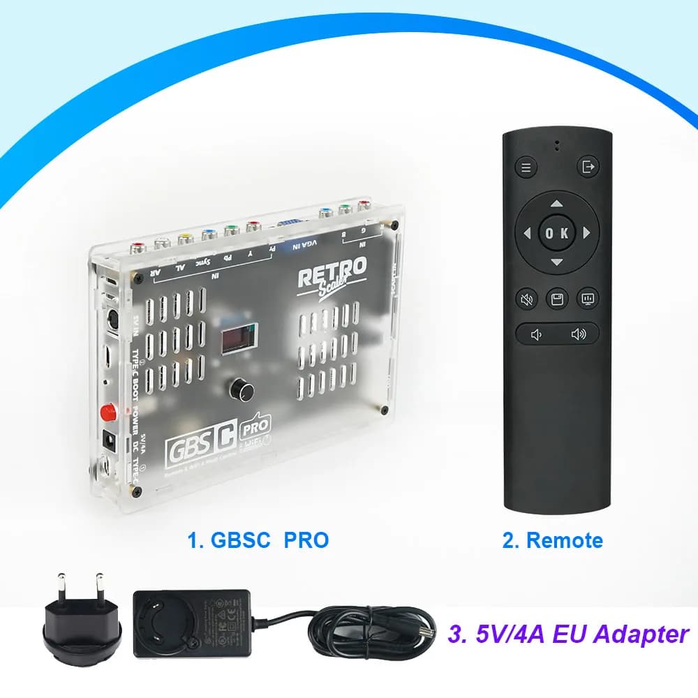 Convertisseur vidéo RetroScaler GBS Control Pro GBSC, signal RGBS VGA Scart Ypbpr composite S-Video 