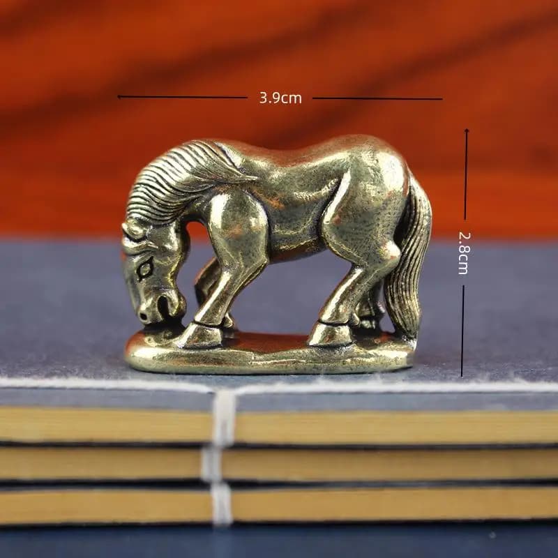 Figurine de pâturage de cheval de l'année du cheval, Statue de cheval, ornement de bureau de cheval,