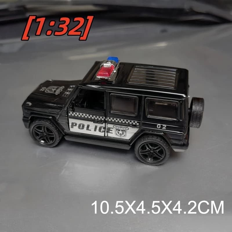 1/3 pièces Nouveau modèle de voiture de police et ambulance en alliage, jouet de simulation à rétrof