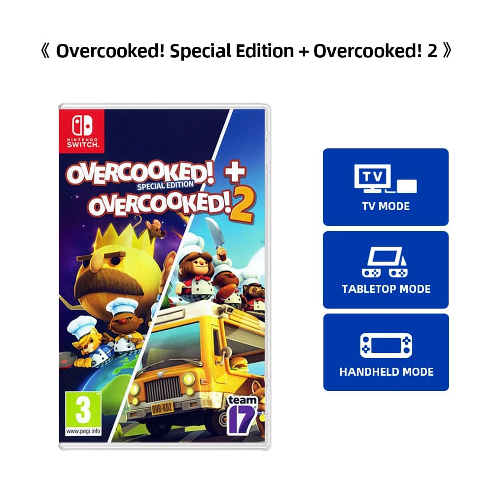 Offres de jeux Nintendo Switch - Surcooked! 1 + 2 - Stander Edition - Cartouche de jeux Simulation d