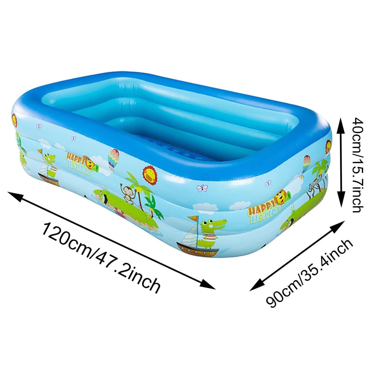 Piscine gonflable d'été pour l'extérieur, piscine familiale interactive pour la cour, le jardin ou l