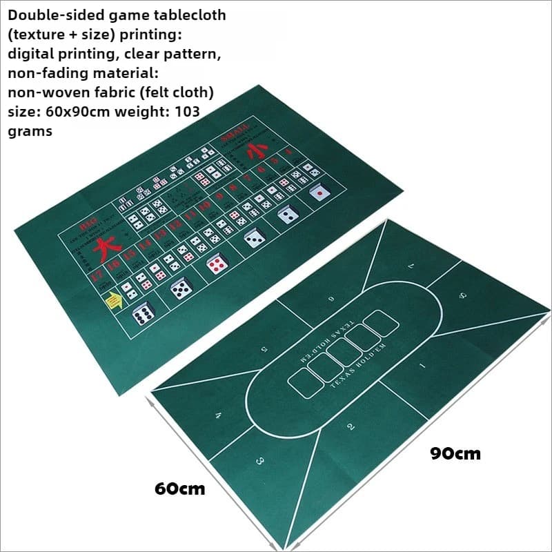 Tapis de Poker rond en tissu feutré pour Casino, 90x60cm, avec support antidérapant, Design Texas Ho