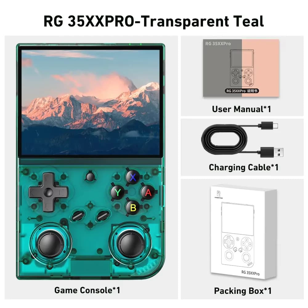Anbernic RG 35XXPRO Console de jeu portable RG35XX Pro 3.5 "IPS 640*480 écran Linux 64 bits 3200 mAh