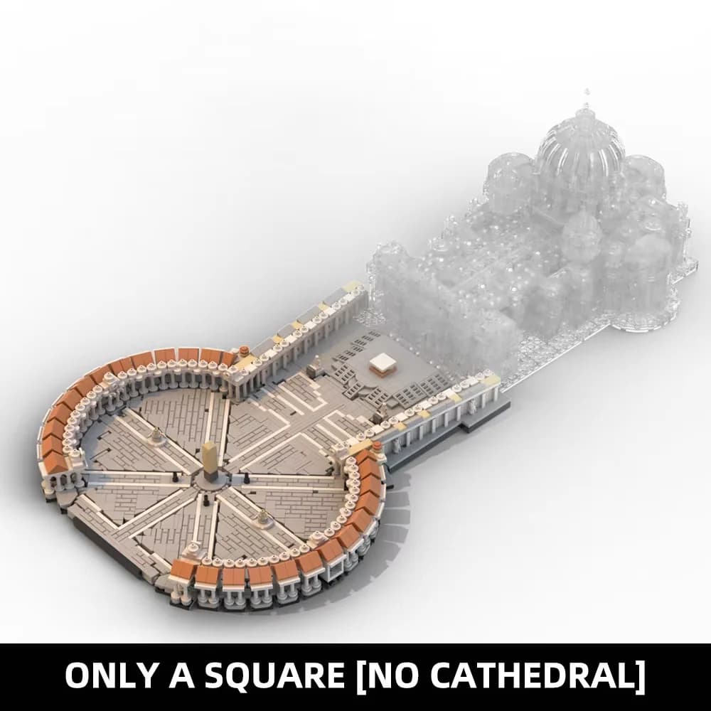 Blocs de construction MOC 1:800, collection de maisons, pack d'extension carré, modèle du Château et