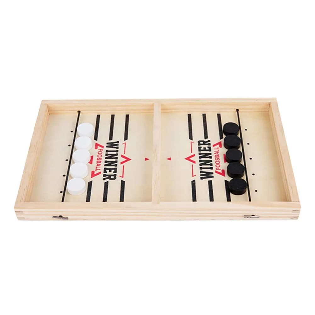 Sling Puck-Jeu de société de hockey en bois pour deux personnes, jouet amusant, à rythme rapide, pou