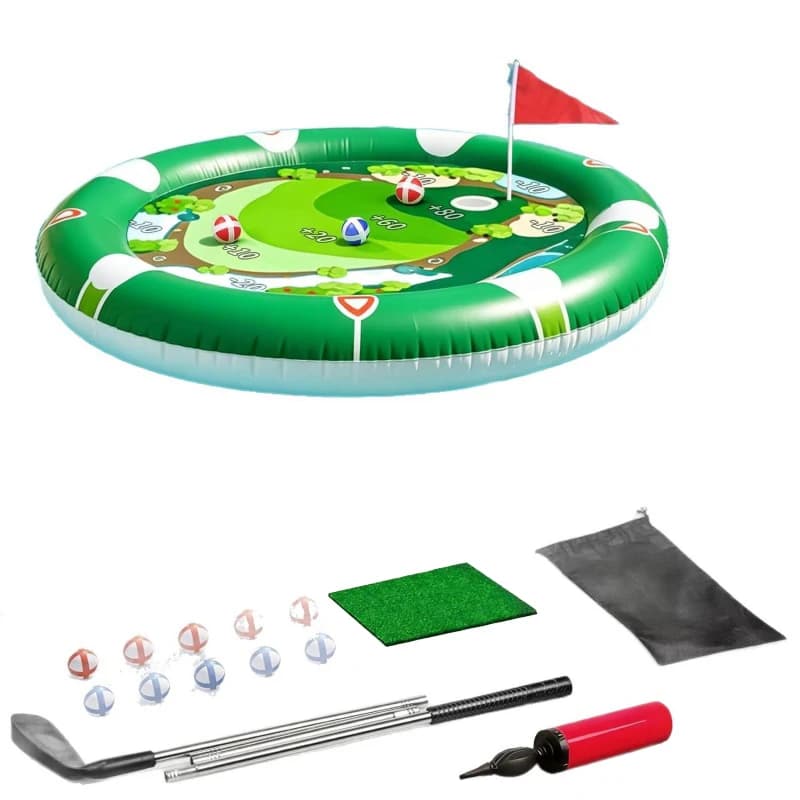 Jeu de golf aquatique gonflable portable pour l'été, la cour, la plage, la piscine, équipement d'amu