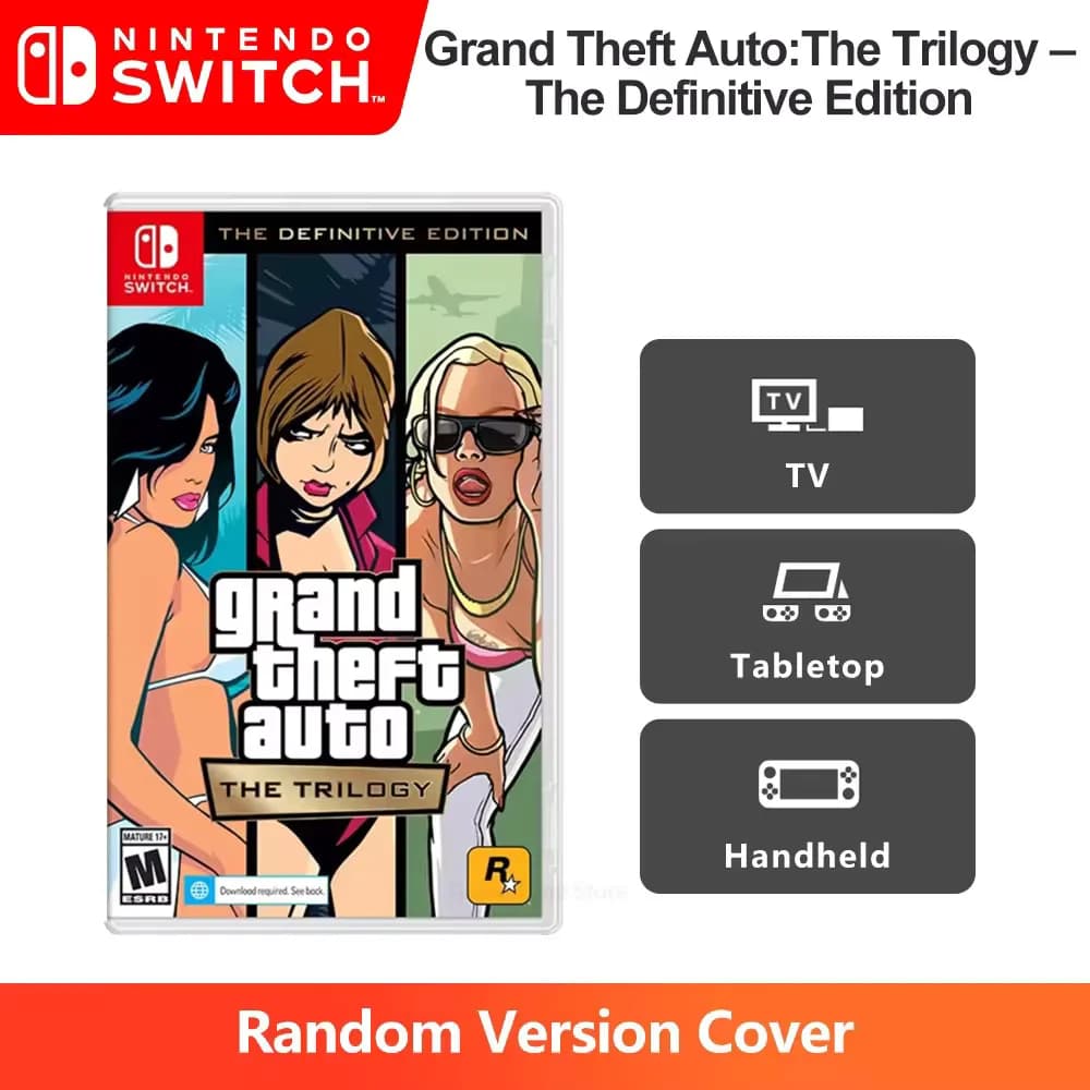 Carte de jeu Grand Theft Auto The Trilogy The Definitive Edition pour Nintendo Switch, Action EthSup