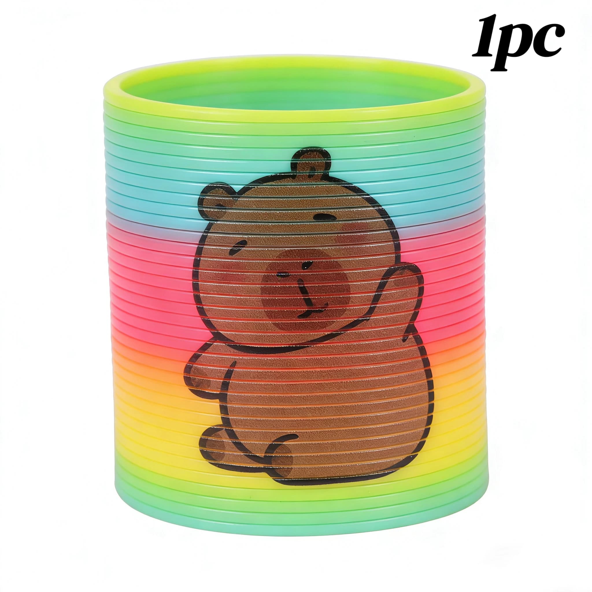 Ensemble de jouets Slinky arc-en-ciel géants au design Capybara, jouet anti-stress flexible en spira