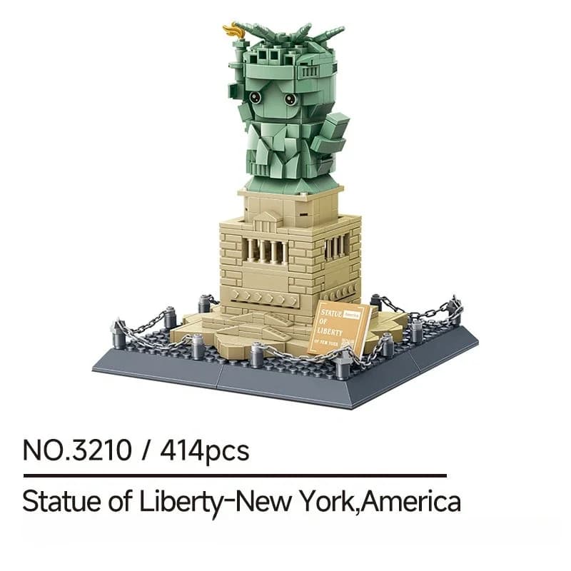 Statue de la Liberté créative - New York, Amérique - Blocs de construction architecturaux - Briques 